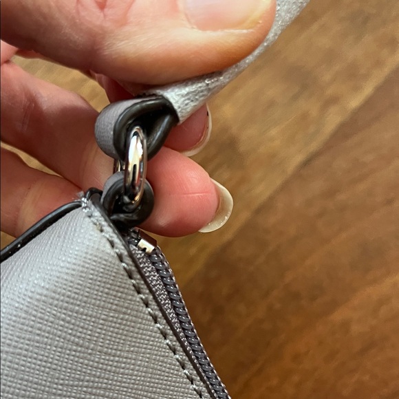 New Kate Spade Gray and Gold Crossbody Bag - Picture 9 of 16